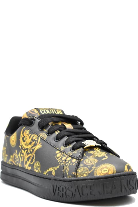 Versace Jeans Couture for Women Versace Jeans Couture Jeans Couture Printed Leather Sneakers