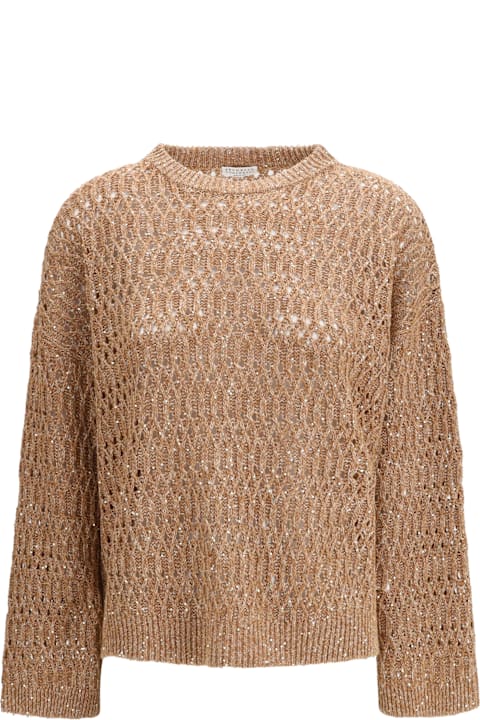Brunello Cucinelli for Kids Brunello Cucinelli Openwork Sweater