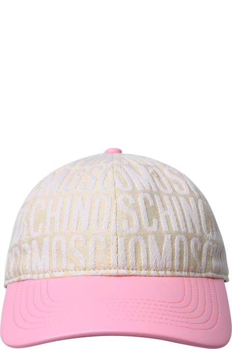 Moschino Hats for Women Moschino Hat In Ivory Cotton Blend