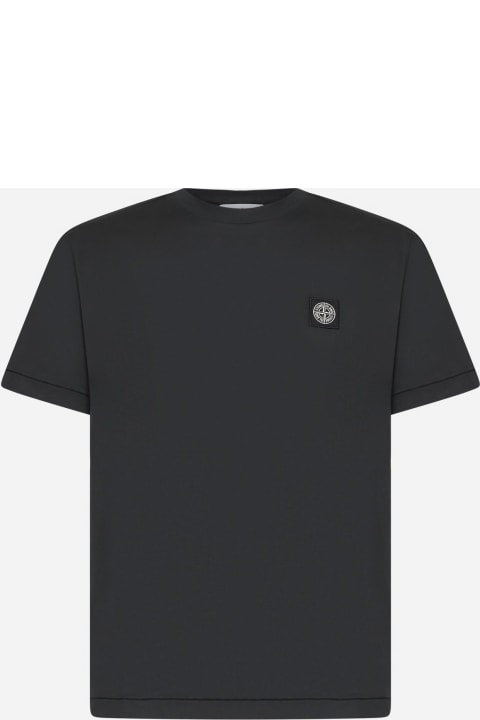 メンズ トップス Stone Island Logo-patch Cotton T-shirt