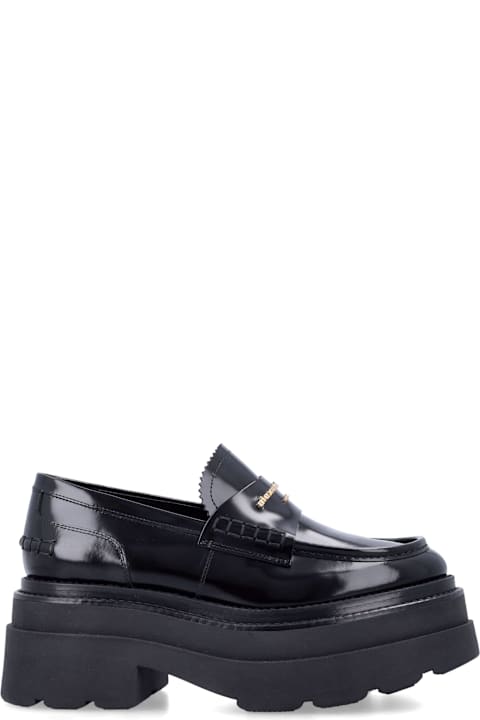 Alexander Wang Black Leather Carter Platform Loafers