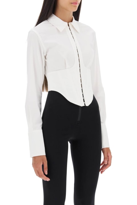 Dion Lee Topwear for Women Dion Lee Cropped Shirt With Underbust Corset