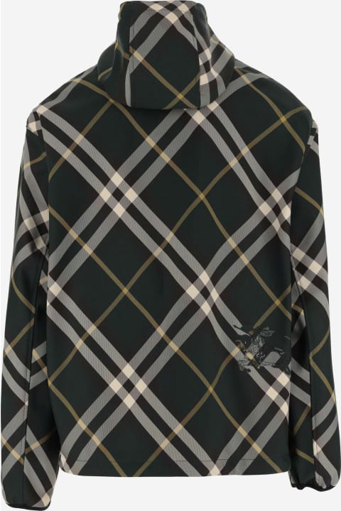 メンズ ウェアのセール Burberry Nylon Jacket With Check Pattern