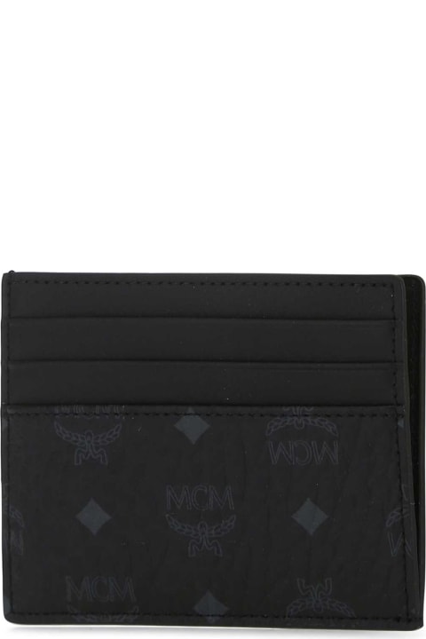 MCM Wallets for Men MCM Printed Fabric Card Holder