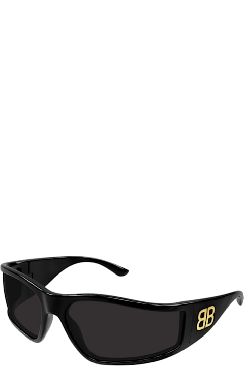 Balenciaga Eyewear for Kids Balenciaga Eyewear Balenciaga Bb0457s Linea Extreme 001 Black Grey Sunglasses