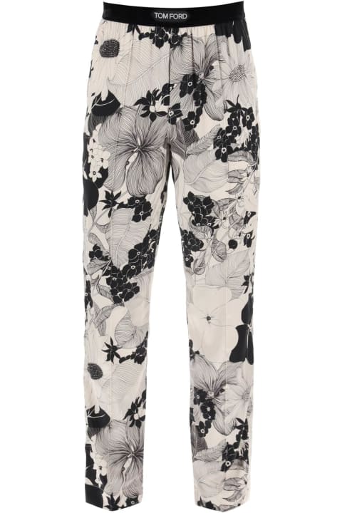 Underwear for Men Tom Ford Pajama Pants In Floral Silk
