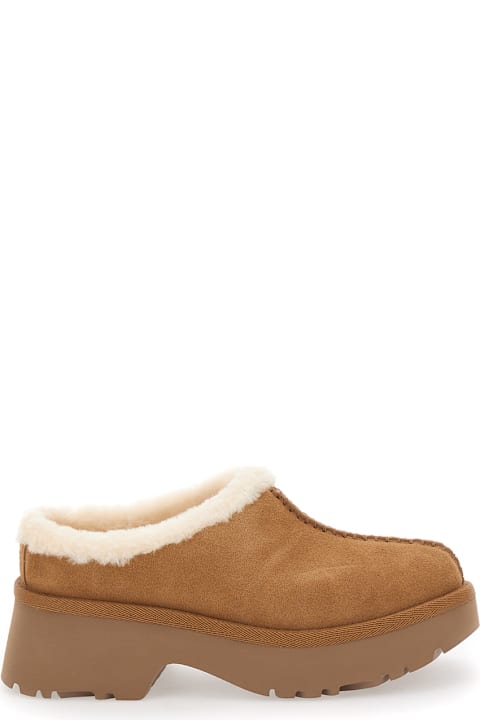 Homeware UGG Ugg New Height Mule With Brown Suede Women's Embossed Stitching Detail