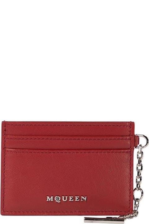 Alexander McQueen إكسسوارات لـ السيدات Alexander McQueen Sling Logo Plaque Card Holder