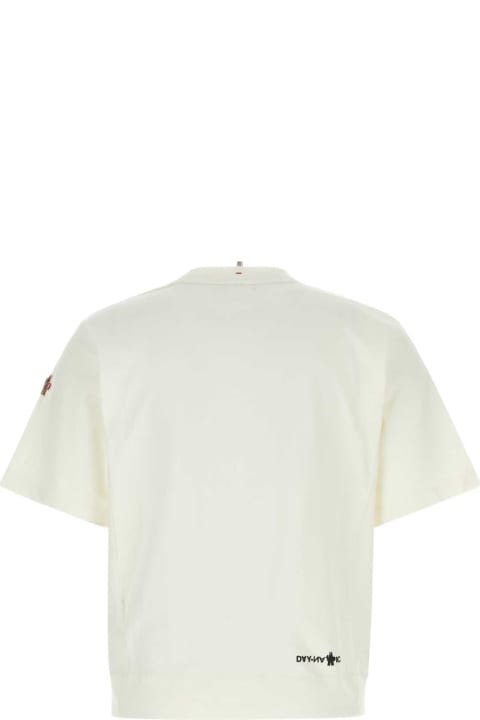Topwear for Men Moncler Ivory Cotton T-shirt