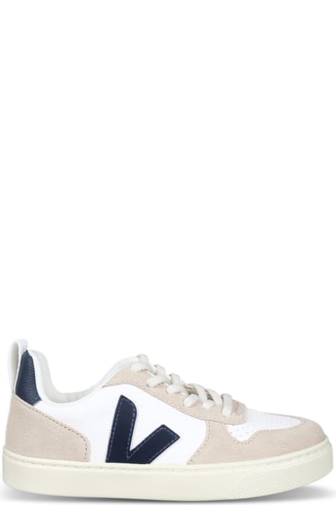 Homeware Veja Ivory Sneakers For Kids With Logo