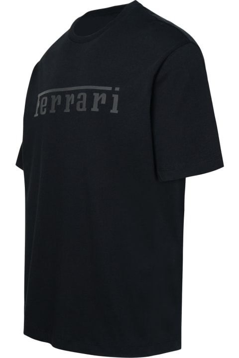 Ferrari for Men Ferrari Black Cotton T-shirt