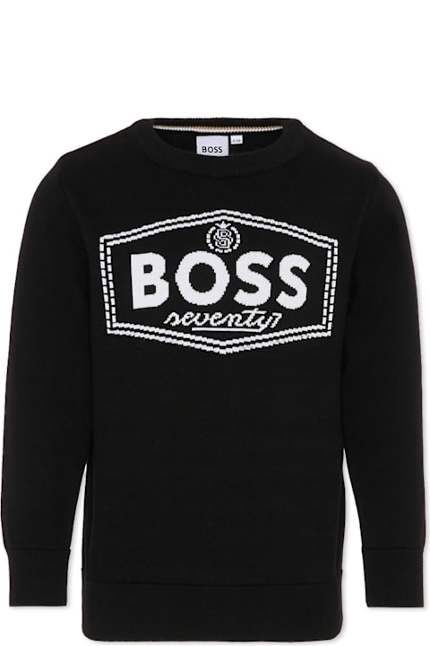 Homeware Hugo Boss Black Sweater For Boy With Logo