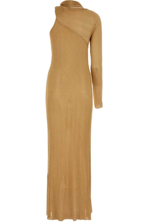 Fashion for Women Paco Rabanne Gold Viscose Blend Long Dress