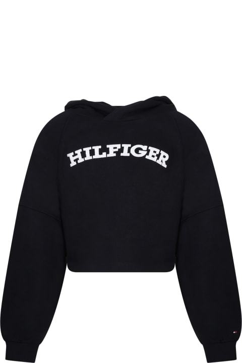 Tommy Hilfiger Sweaters & Sweatshirts for Girls Tommy Hilfiger Sweat-shirt Bleu Pour Fille Avec Logo
