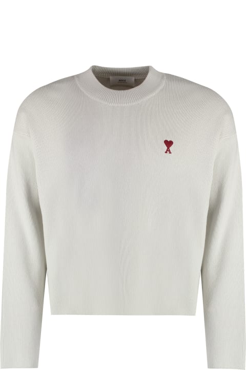 Sweaters for Men Ami Alexandre Mattiussi Cotton Blend Crew-neck Sweater