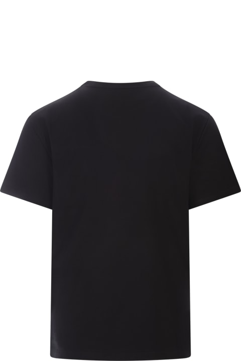 Topwear for Men Alexander McQueen Black T-shirt With Two-tone Logo