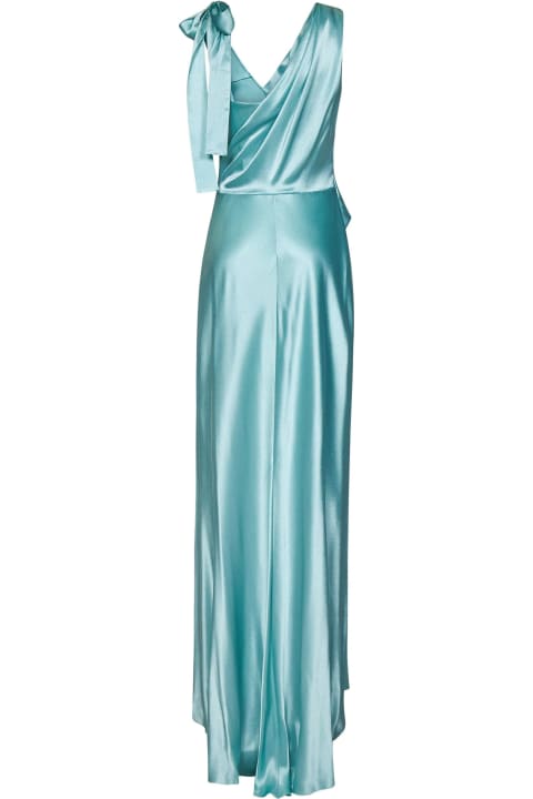 Alberta Ferretti for Women Alberta Ferretti Sky Blue Silk Blend Maxi Dress