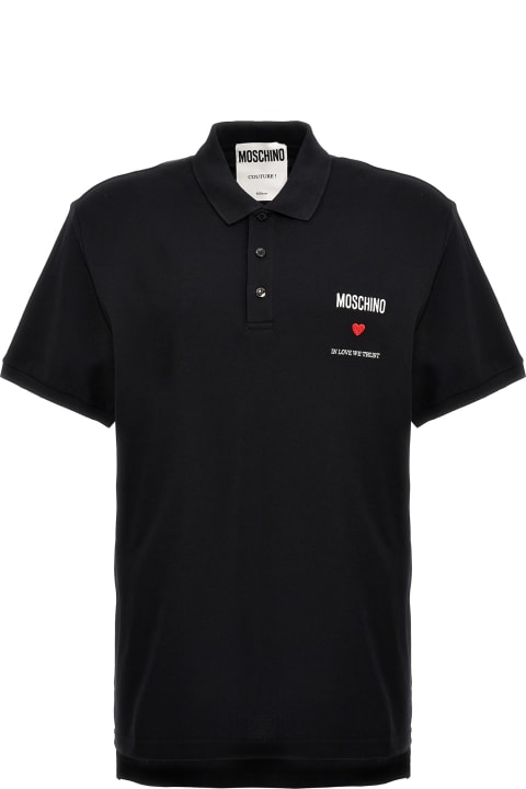 Moschino Topwear for Men Moschino 'in Love We Trust' Polo Shirt