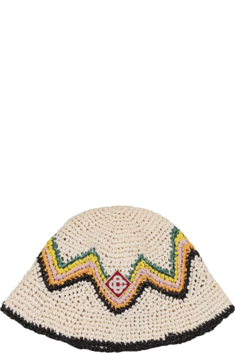 Casablanca for Women Casablanca Bucket Hat With Chevron Detail