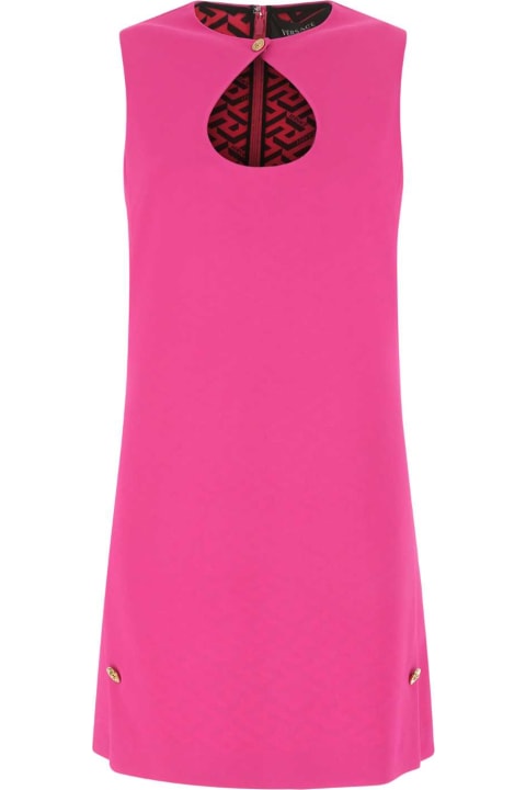 Clothing for Women Versace Fuchsia Stretch Crepe Mini Dress