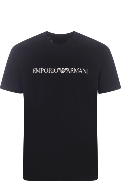 Emporio Armani Topwear for Men Emporio Armani Logo Printed Crewneck T-shirt