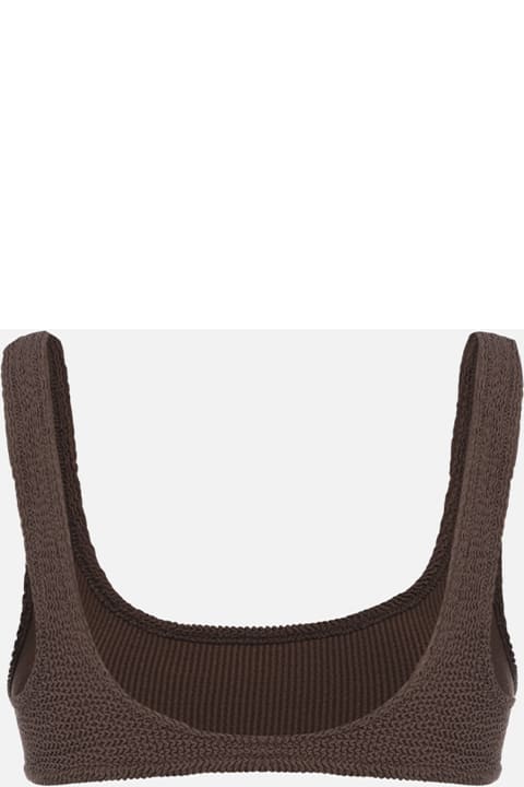 Homeware MC2 Saint Barth Woman Brown Classic Crinkle Bralette Naima