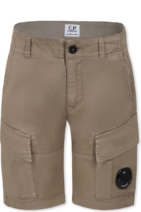 C.P. Company Undersixteen Bottoms for Boys C.P. Company Undersixteen Beige Shorts For Boy