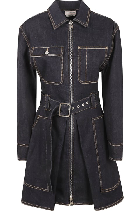 Alexander McQueen Coats & Jackets for Women Alexander McQueen Stretch Denim Dress