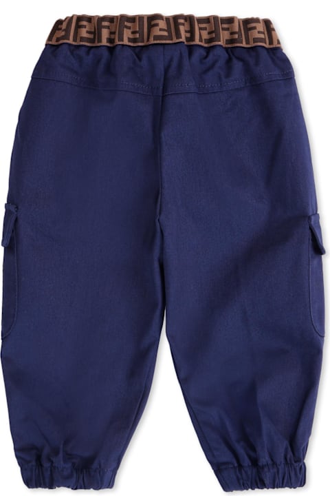 Homeware Fendi Blue Cargo Pants For Baby Boy