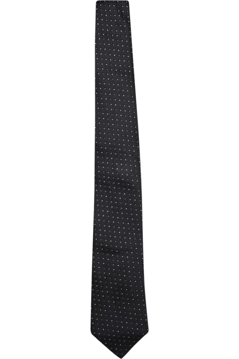 Brunello Cucinelli Ties for Men Brunello Cucinelli Polka Dot White/black Tie