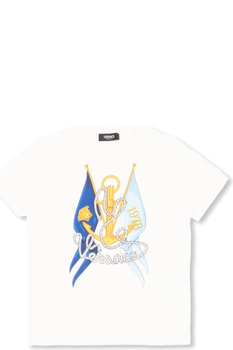 Versace T-Shirts & Polo Shirts for Boys Versace Versace Kids Printed T-shirt
