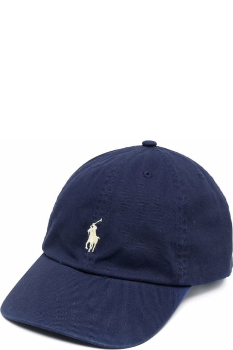 Ralph Lauren Accessories & Gifts for Baby Boys Ralph Lauren Blue Baseball Hat With Yellow Pony