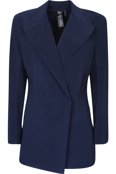 Norma Kamali Coats & Jackets for Women Norma Kamali Double-breasted Classic Blue Jacket