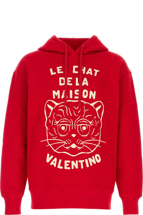パーカー・フーディ Valentino Garavani Red Cotton Sweatshirt Valentino Garavani Red Cotton Sweatshirt | italist