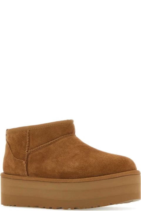 UGG Biscuit Suede Classic Ultra Mini Platform Ankle Bo