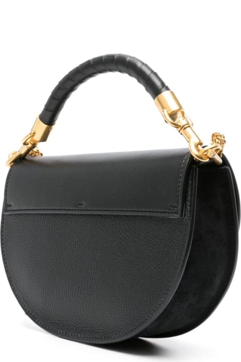 Totes for Women Chloé Black Marcie Bag With Flap And Chain