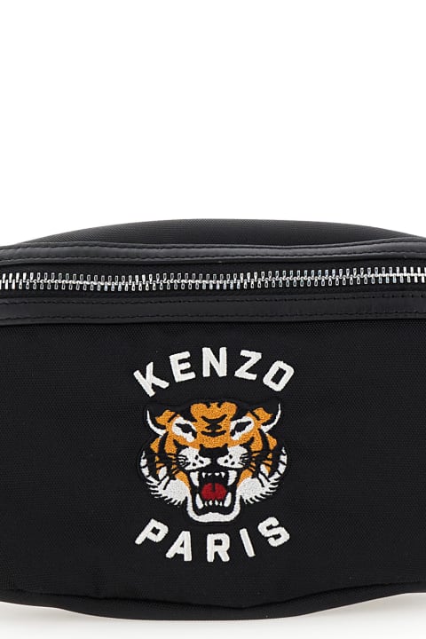 Fashion for Women Kenzo 'kenzo Varsity' Black Fanny Pack With Logo Embroidery In Tech Fabric Man