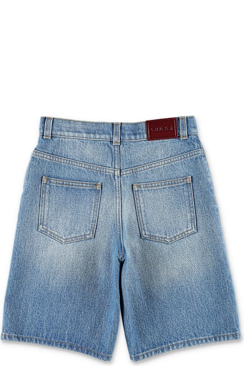 Gucci Bottoms for Boys Gucci Kid - Denim Shorts Wit Web