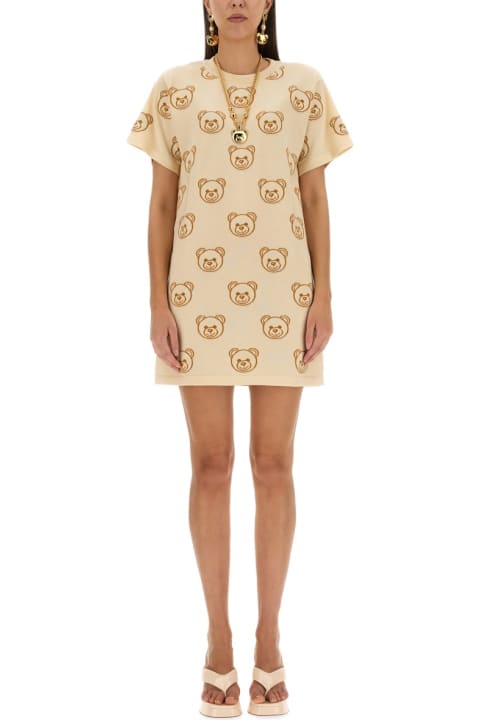 Moschino for Women Moschino Dress With Teddy Bear Embroidery