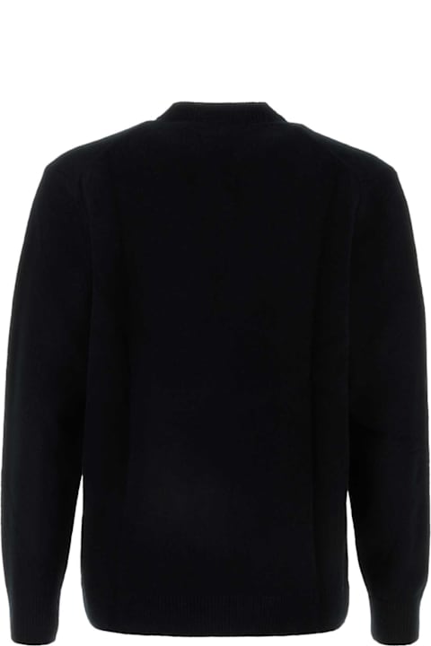 Maison Kitsuné Sweaters for Men Maison Kitsuné Black Wool Cardigan