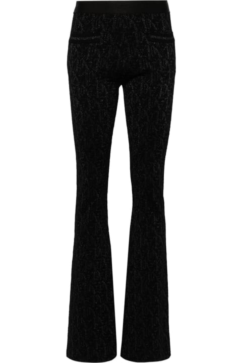 Pants & Shorts for Women Palm Angels Monogram-jacquard Knitted Trousers