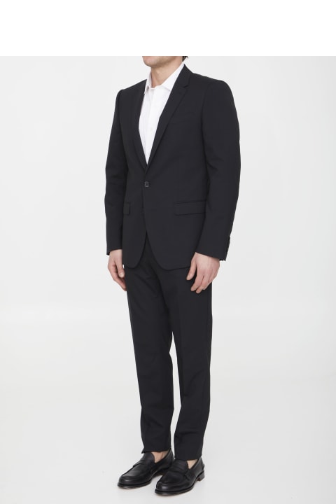 Suits for Men Dolce & Gabbana Black Wool Two-piece Suit