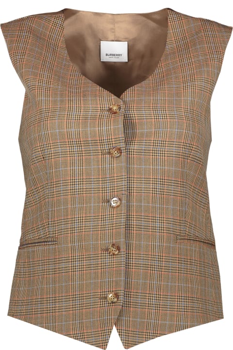ウィメンズ Burberryのコート＆ジャケット Burberry Wool Vest