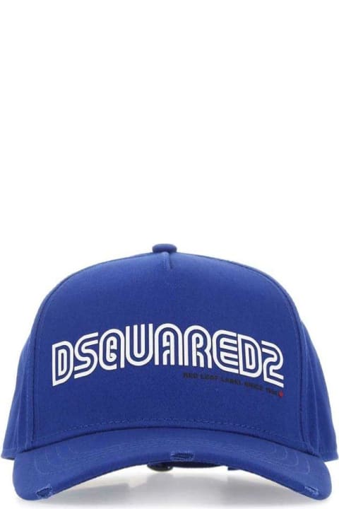Dsquared2 Hats for Women Dsquared2 Logo Printed Distressed Baseball Cap