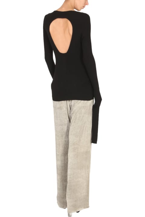 Rick Owens for Women Rick Owens Sweater With Oversized Sleeves And Cut-out
