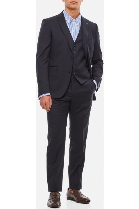Tagliatore Suits for Men Tagliatore Dress With Vest
