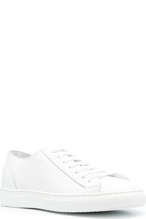 Doucal's Men Doucal's White Leather Sneakers