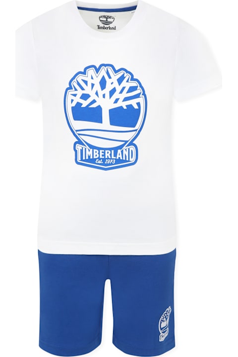Timberland Jumpsuits for Boys Timberland Multicolor Pajamas For Boy With Logo And Tree