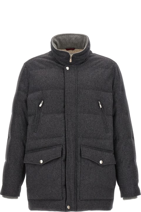 Brunello Cucinelli Clothing for Men Brunello Cucinelli Long Hooded Down Jacket
