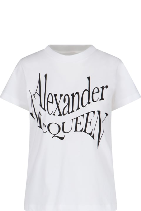 Fashion for Women Alexander McQueen Logo T-shirt